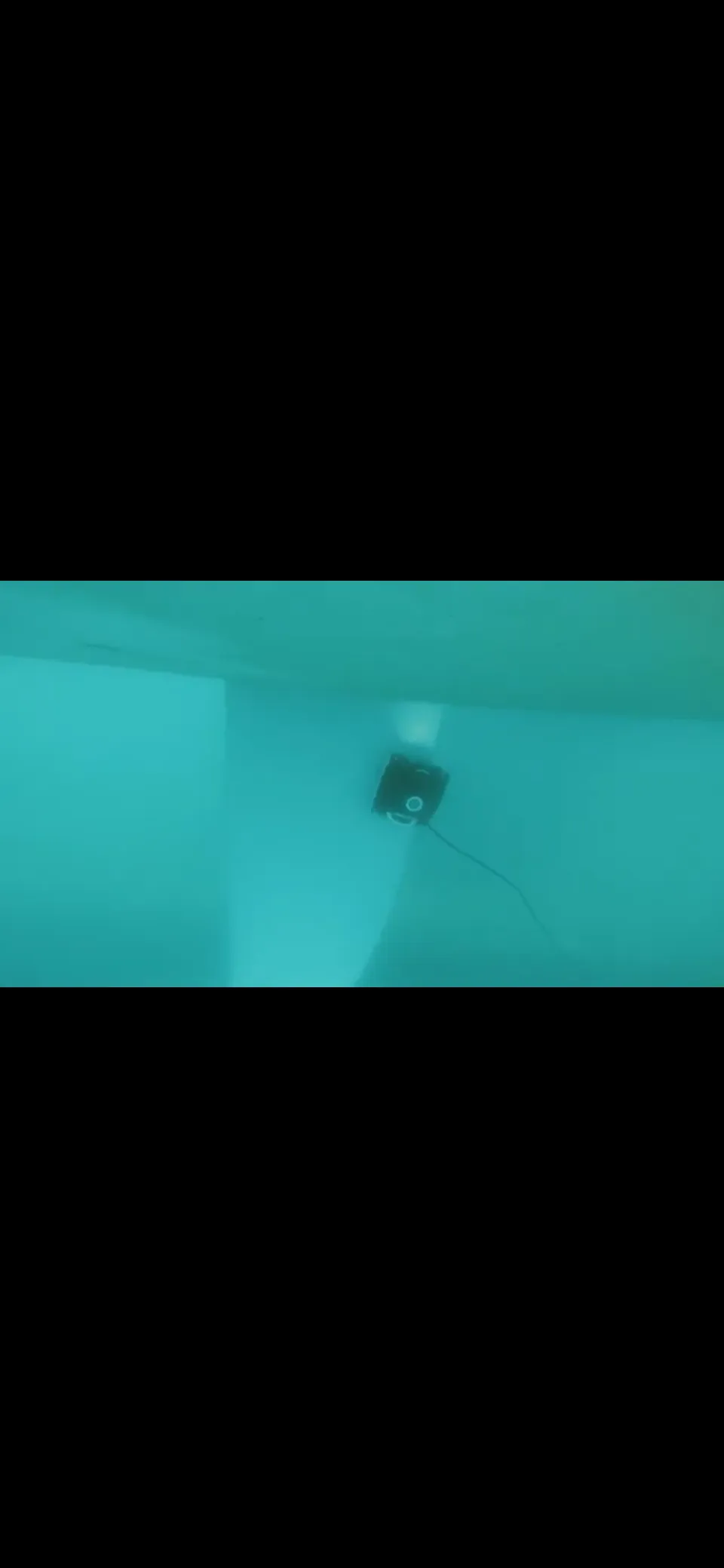 Robotic cleaner working beneath a boat hull